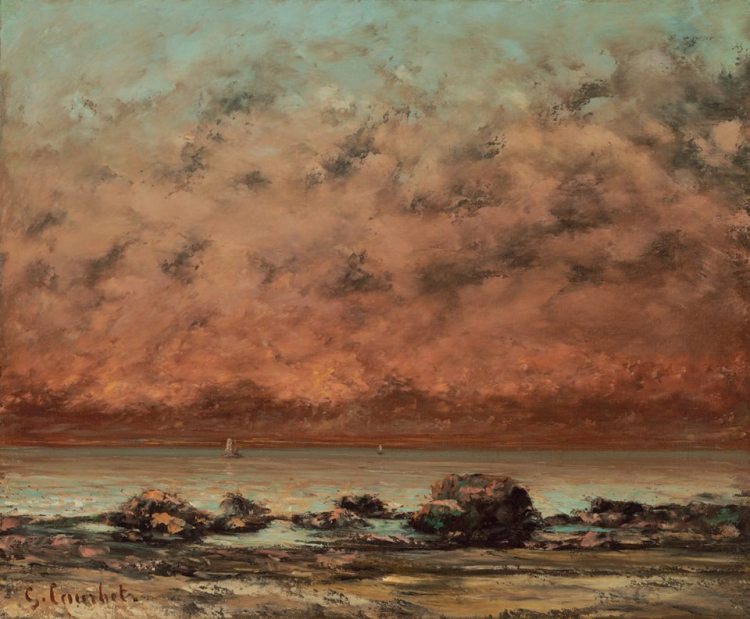 Gustave Courbet, “The Black Rocks at Trouville,” 1865:1866, oil on canvas