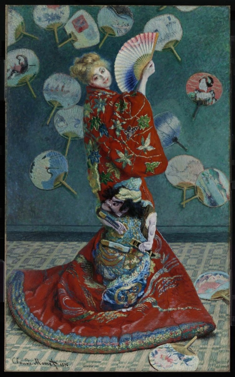 Claude Monet - La Japonaise, Madame Monet en Kimono