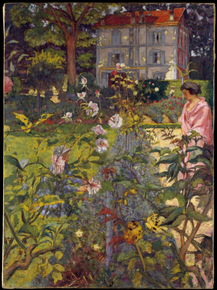 Édouard Vuillard - Garden at Vaucresson, 1920 Distemper on canvas, (151.1 x 110.8 cm). Metropolitan Museum of Art, New York