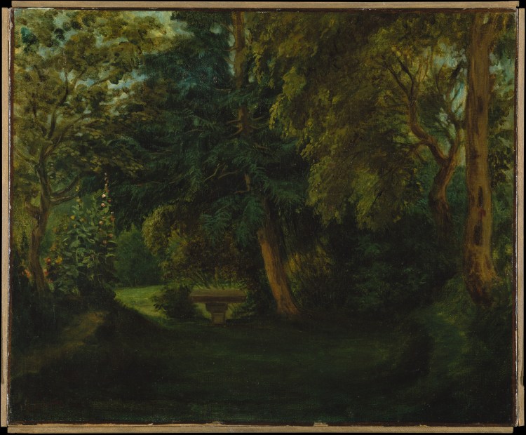 Le jardin de George Sand à Nohant_1840_Eugène Delacroix, huile sur toile_45,4x55,2 cm_The MET