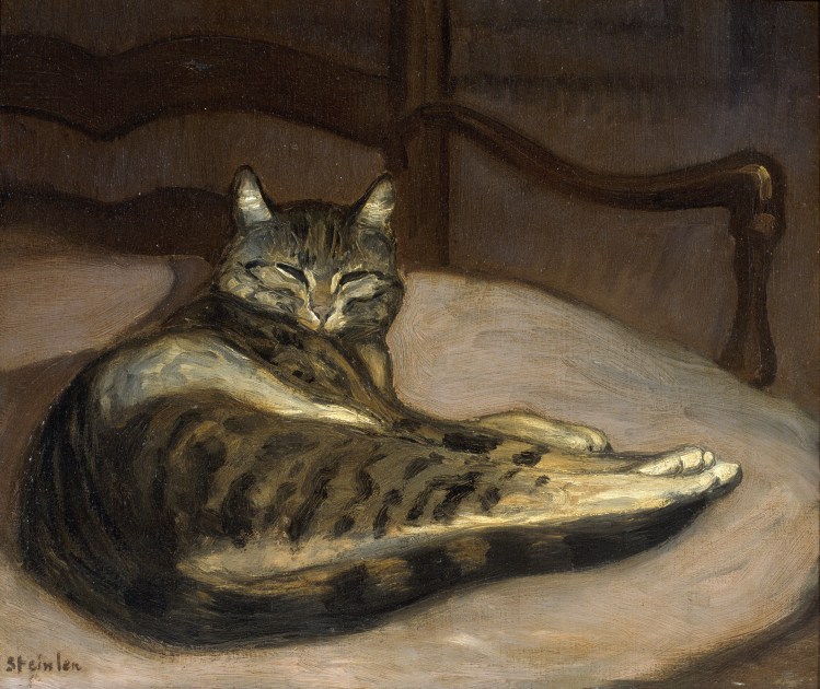 Chat sur un fauteuil - Théophile-Alexandre STEINLEN (1856 - 1923) - 1880