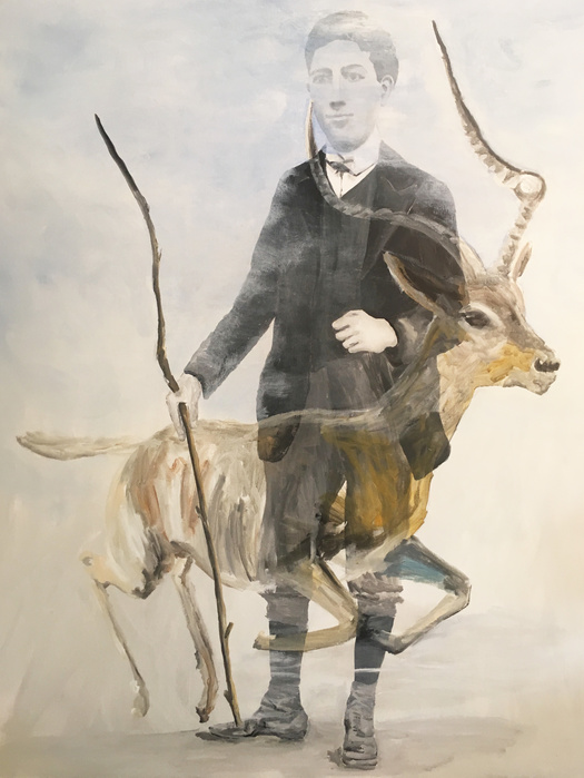 Edi Dubien, Passage, 2017 Peinture sur toile — 162 × 130 cm