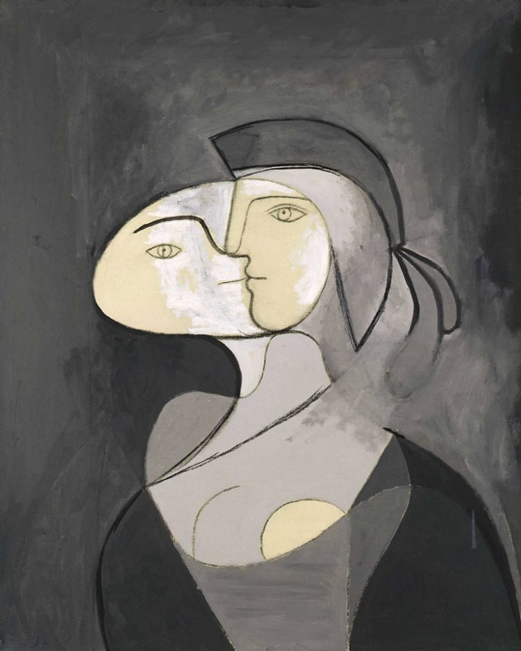 Pablo Picasso – Marie-Thérèse, Face and Profile, 1931 Oil and charcoal on canvas