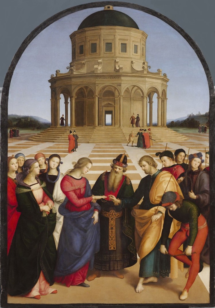 RAPHAËL, LE MARIAGE DE LA VIERGE, 1504, PINACOTHÈQUE DE BRERA À MILAN