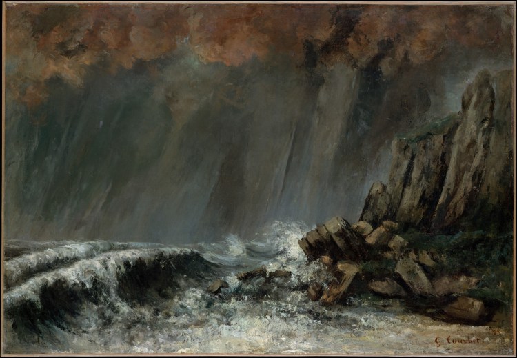 Trombe d'eau, 1870, Gustave Courbet (1819_1877), huile sur toile, 99,7 x 68,9 cm, NY MET