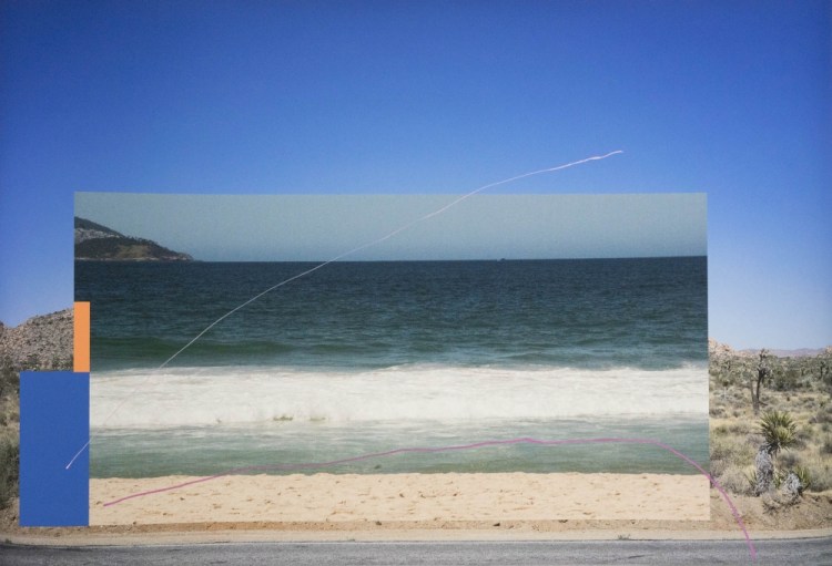 Mental object 1 2017, Alice Quaresma, paint over photo print 30 x 45 in