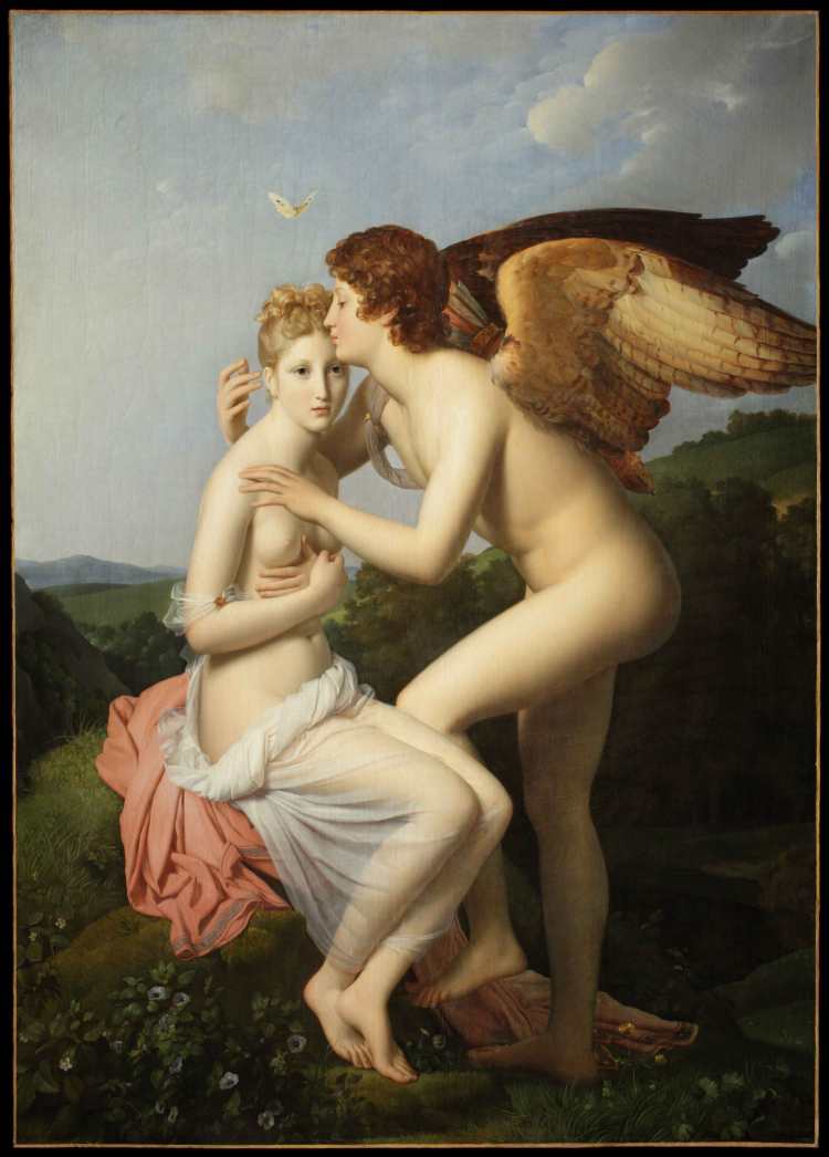 Psyché et l'Amour, dit aussi Psyché recevant le premier baiser de l'AmourGérard François Pascal Simon, baron (1770-1837