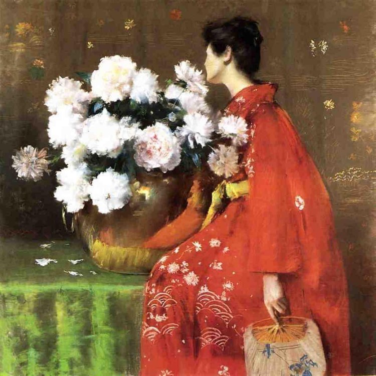FLeurs de printemps, pivoines, 1889, William Merritt Chase, Pastel sur papier, 121,9 x 121,9 cm, Terra Foudation for American Art