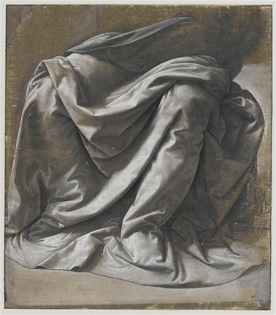 Draperie pour une figure assise Vinci Léonard de (1452-1519)