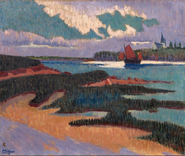 Entrée de la rivière, 1926, Emile Jourdan (1860-1931), huile sur toile, 55 x 46 cm, Collection particulière
