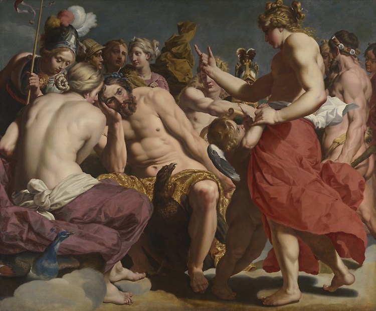 Jupiter réprimandé par Vénus, vers 1612-1613, Abraham Janssens (1575-1632), huile sur toile, 197,5 x 237,5 cm, Chicago, The Art Institute of Chicago