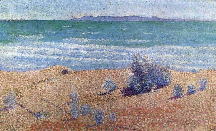 Plage sur la Méditerranée, 1891-92, Henri-Edmond Cross (1856-1910), huile sur toile, collection particulière