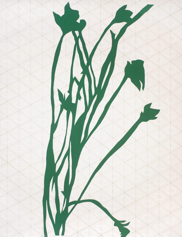 Feuiller, 2016, Frédéric Lucien, acrylique sur papier, découpage, 187 x 141-cm